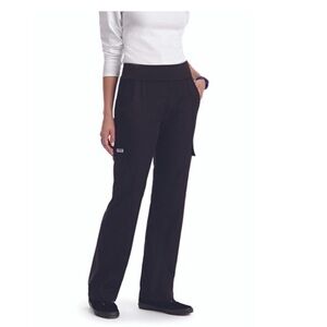 This black scrub pant is simple with a simple twist